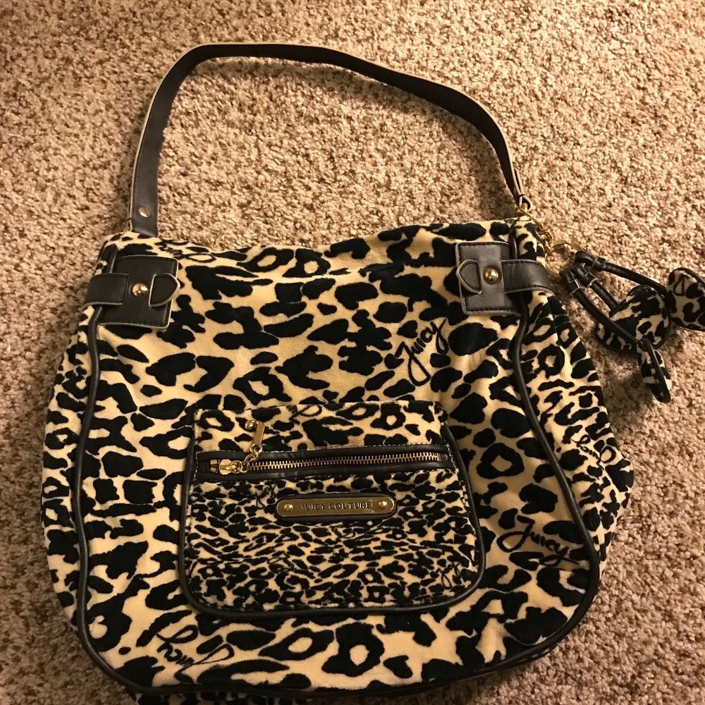 Juicy Couture Leopard Velour Purse
